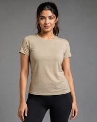 Women T-Shirt - Zwagy Tee - Sandstone Beige