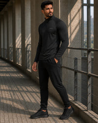 Men's Half Zipper - Spider - Jet Black