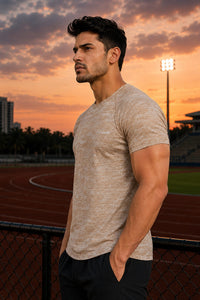 Men’s Splash T-Shirt - Sand Beige