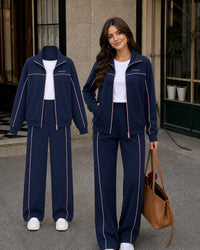 Women’s Cotton Fleece Tracksuit - Lilly - Deep Navy