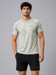 Men Jacquard Camo Active T-Shirt - Frost Mint - Zyphor