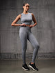 Slate Grey 4 Way Lycra Dryfit co ord set For Women