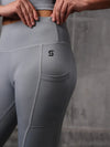 Slate Grey 4 Way Lycra Dryfit co ord set For Women
