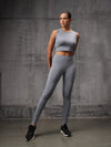 Slate Grey 4 Way Lycra Dryfit co ord set For Women