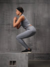 Slate Grey 4 Way Lycra Dryfit co ord set For Women