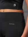 Black 4 Way Lycra Dryfit co ord set For Women