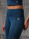 Ink Blue 4 Way Lycra Dryfit co ord set For Women