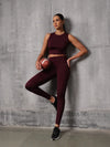 Merlot Red 4 Way Lycra Dryfit co ord setFor Women - Bliss