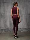 Merlot Red 4 Way Lycra Dryfit co ord setFor Women - Bliss