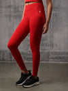 Red Velocity 4 Way Lycra Dryfit co ord set For Women