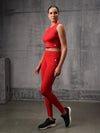 Red Velocity 4 Way Lycra Dryfit co ord set For Women