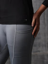 Neo-Black Nylon Lycra Full Sleeve T-Shirt For Women