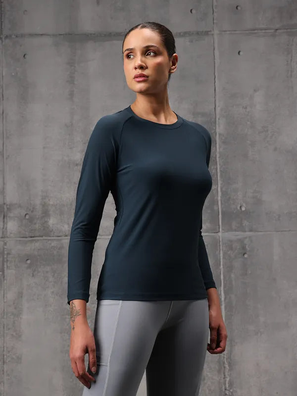 Neo-Stormy Tide Nylon Lycra Full Sleeve T-Shirt For Women