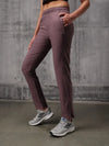 Flow-Dusty Plum Nylon Crush Track Suit For Women