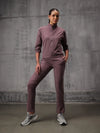 Flow-Dusty Plum Nylon Crush Track Suit For Women