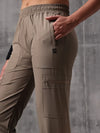 Pale Taupe Nylon Crush Lower For Women