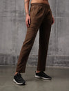 Brown Iron Wood Nylon Crush Lower For Women