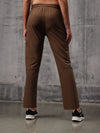 Brown Iron Wood Nylon Crush Lower For Women