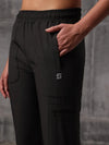 Black Nylon Crush Lower For Women