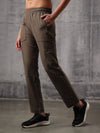 Brown Nylon Crush Lower For Women