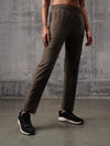 Brown Nylon Crush Lower For Women