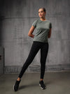 Seafoam Green Vapo Knit Round Neck T-Shirt For Women