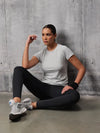 Silver Cloud Vapo Knit Round Neck T-Shirt For Women