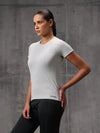Silver Cloud Vapo Knit Round Neck T-Shirt For Women