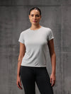 Silver Cloud Vapo Knit Round Neck T-Shirt For Women