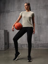 Desert Sage Vapo Knit Round Neck T-Shirt For Women