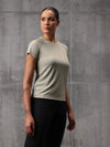 Desert Sage Vapo Knit Round Neck T-Shirt For Women