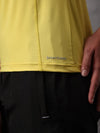 Neo-Volty Yellow Nylon Lycra Round Neck T-Shirt For Women