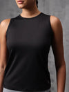Black Nylon Lyra Tank Top For Women