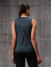 Teal Stormy Tide Nylon Lyra Tank Top For Women