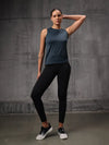 Teal Stormy Tide Nylon Lyra Tank Top For Women