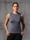 Slate Blue Nylon Lyra Tank Top For Women