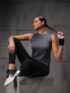 Slate Blue Nylon Lyra Tank Top For Women
