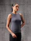 Slate Blue Nylon Lyra Tank Top For Women