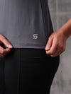 Slate Blue Nylon Lyra Tank Top For Women