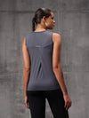 Slate Blue Nylon Lyra Tank Top For Women