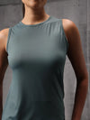 Seafoam Green Nylon Lyra Tank Top For Women