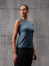 Mineral Blue Nylon Lyra Tank Top For Women