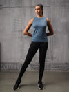 Mineral Blue Nylon Lyra Tank Top For Women