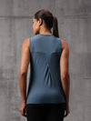 Mineral Blue Nylon Lyra Tank Top For Women