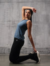Mineral Blue Nylon Lyra Tank Top For Women