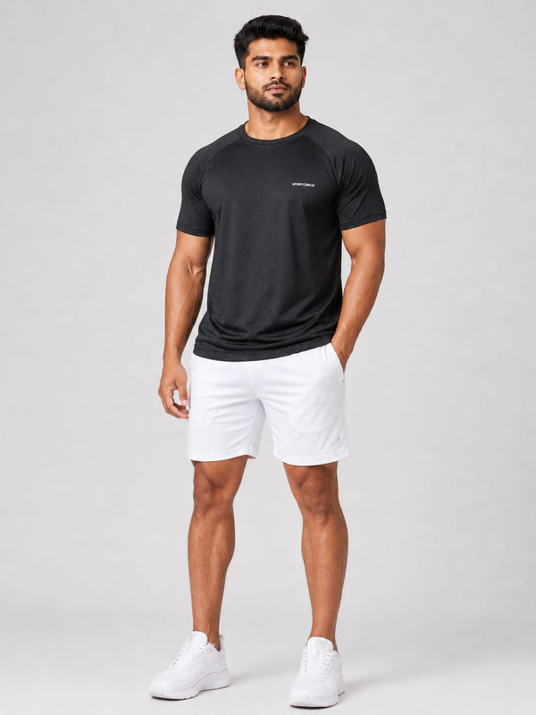 Zig Zag T-Shirt - Jet Black