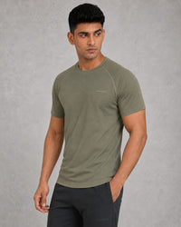 Zig Zag T-Shirt - Olive Grey