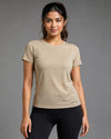 Women T-Shirt - Zwagy Tee - Sandstone Beige