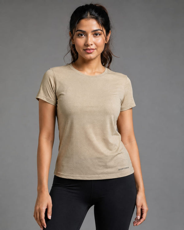 Women T-Shirt - Zwagy Tee - Sandstone Beige