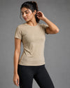 Women T-Shirt - Zwagy Tee - Sandstone Beige
